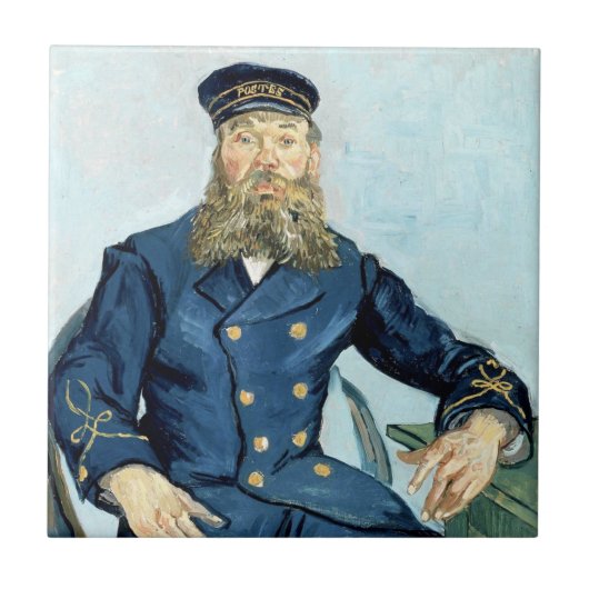 Van Gogh | Portret van de postman Joseph Roulin Tegeltje (Voorkant)
