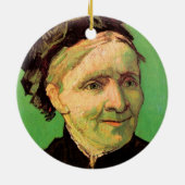 Van Gogh; portret van moeder artiest,  kunst Keramisch Ornament (Achterkant)