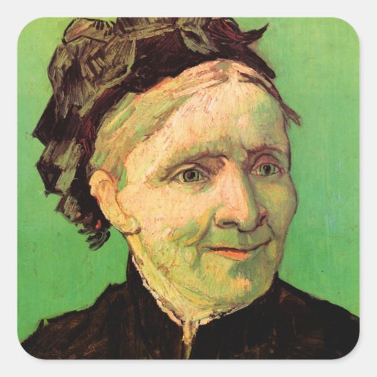 Van Gogh; portret van moeder artiest,  kunst Vierkante Sticker (Voorkant)