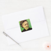 Van Gogh; portret van moeder artiest,  kunst Vierkante Sticker (Envelop)