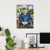 Van Gogh - Portret van Pere Tanguy, fijne kunst Poster (Thuiskantoor)