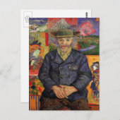 Van Gogh, portret van Père Tanguy,  kunst Briefkaart (Voorkant / Achterkant)