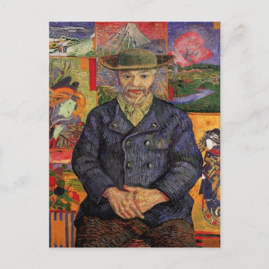 Van Gogh, portret van Père Tanguy,  kunst Briefkaart (Voorkant)