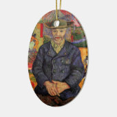 Van Gogh, portret van Père Tanguy,  kunst Keramisch Ornament (Links)