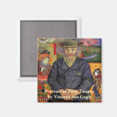Van Gogh, portret van Père Tanguy,  kunst Magneet (Voorkant / Achterkant)