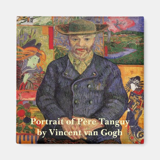 Van Gogh, portret van Père Tanguy,  kunst Magneet (Voorkant)