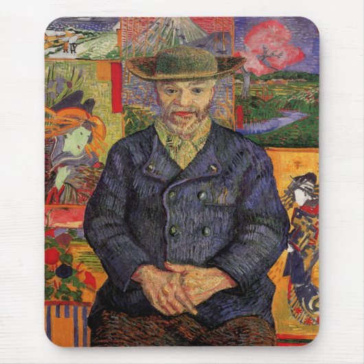 Van Gogh, portret van Père Tanguy,  kunst Muismat (Voorkant)