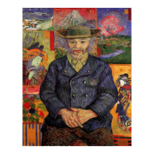Van Gogh, portret van Père Tanguy,  kunst