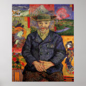 Van Gogh, portret van Père Tanguy,  kunst Poster (Voorkant)
