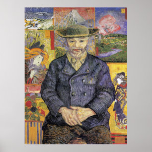 Van Gogh Portret van Pere Tanguy Post-Impressionis Poster