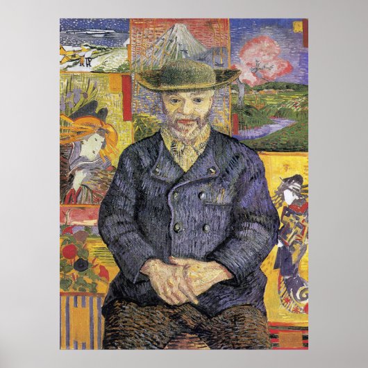 Van Gogh Portret van Pere Tanguy Post-Impressionis Poster (Voorkant)