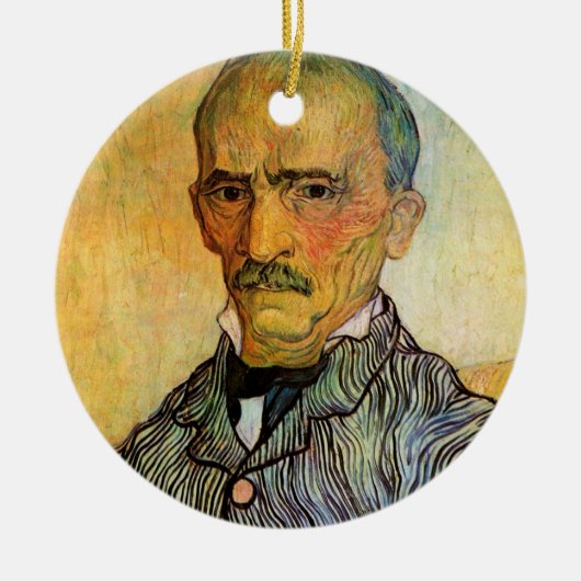 Van Gogh Portret van Trabuc,  impressionisme Keramisch Ornament (Voorkant)