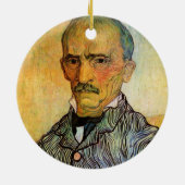 Van Gogh Portret van Trabuc,  impressionisme Keramisch Ornament (Achterkant)