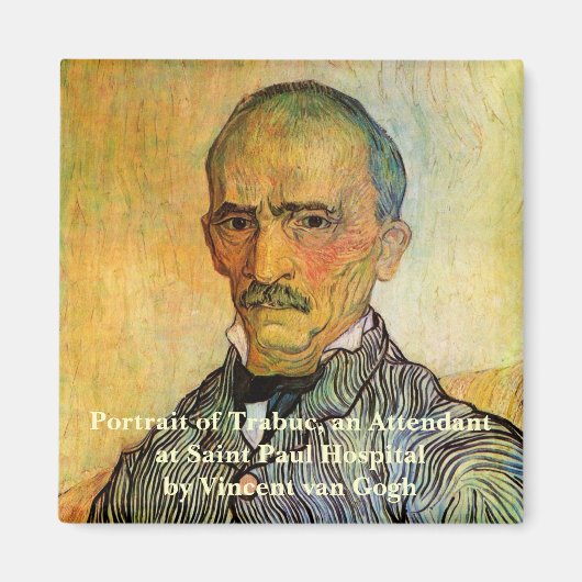 Van Gogh Portret van Trabuc,  impressionisme Magneet (Voorkant)