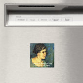 Van Gogh, portret van vrouw in blauw,  kunst Magneet (Insitu (Vaatwasser))