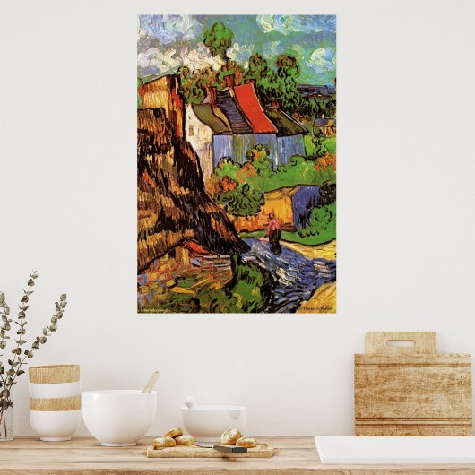 Van Gogh Posters - "Houses in Auvers" 1890 - Kunst (Keuken)