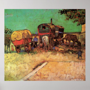VAN GOGH POSTERS - VERMOGEN VAN GYPSIES W CARAVAN
