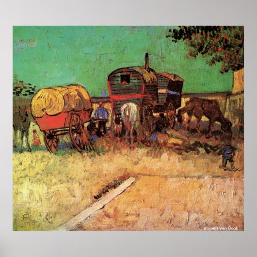 VAN GOGH POSTERS - VERMOGEN VAN GYPSIES W CARAVAN (Voorkant)