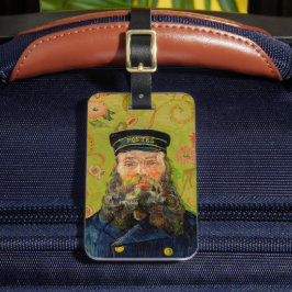 Van Gogh Postman. Portret impressionisme kunst Bagagelabel
