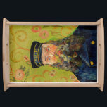 Van Gogh Postman. Portret impressionisme kunst Dienblad<br><div class="desc">Van Gogh "De postbode (Joseph Roulin)" serveert dienblad. Portret impressionisme kunst.</div>