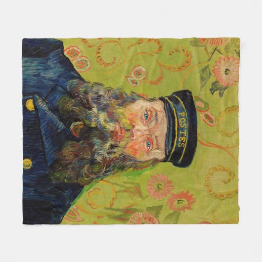 Van Gogh Postman. Portret impressionisme kunst Fleece Deken (Voorkant (Horizontaal))