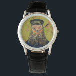 Van Gogh Postman. Portret impressionisme kunst Horloge<br><div class="desc">Van Gogh "The Postman (Joseph Roulin)" horloge.</div>