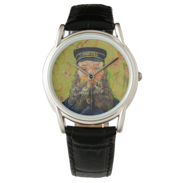 Van Gogh Postman. Portret impressionisme kunst Horloge (Voorkant)
