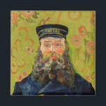 Van Gogh Postman. Portret impressionisme kunst Magneet<br><div class="desc">Van Gogh - De postbode (Joseph Roulin). Impressionisme portretkunst.</div>