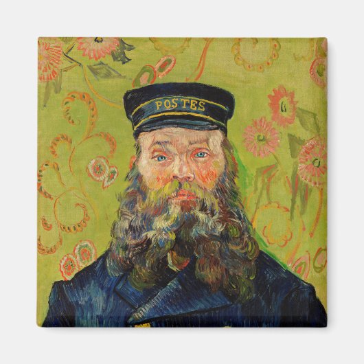 Van Gogh Postman. Portret impressionisme kunst Magneet (Voorkant)