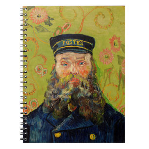 Van Gogh Postman. Portret impressionisme kunst Notitieboek