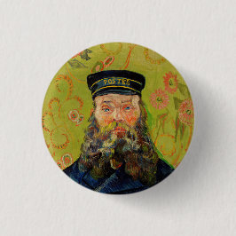 Van Gogh Postman. Portret impressionisme kunst Ronde Button 3,2 Cm