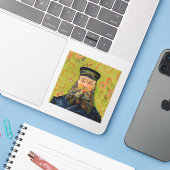 Van Gogh Postman. Portret impressionisme kunst Sticker (Laptop met iPhone)