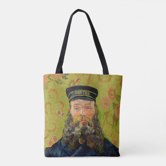 Van Gogh Postman. Portret impressionisme kunst Tote Bag (Achterkant)