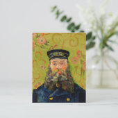 Van Gogh Postman Portret schilderend oude Antiek k Briefkaart (Staand voorkant)