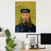 Van Gogh Postman Portret schilderend oude Antiek k Poster (Thuiskantoor)