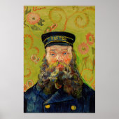 Van Gogh Postman Portret schilderend oude Antiek k Poster (Voorkant)