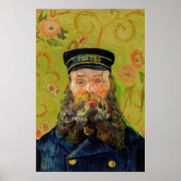 Van Gogh Postman Portret schilderend oude Antiek k