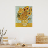 Van Gogh-Prints: Van Gogh-zonnebloemen Poster (Keuken)