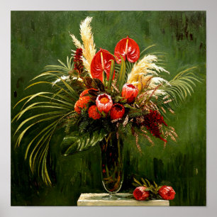 Van Gogh Protea en Andere Bloemen Poster
