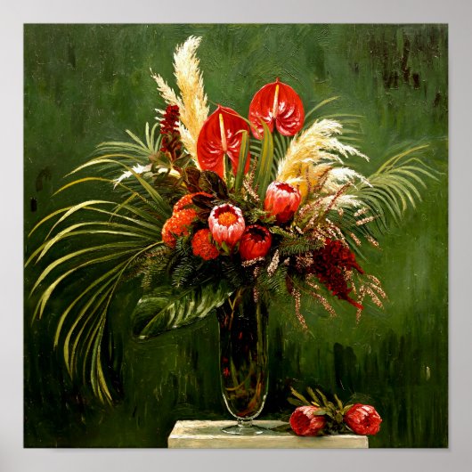 Van Gogh Protea en Andere Bloemen Poster (Voorkant)