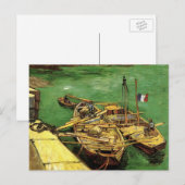 Van Gogh Quay met Mannen die zandschotten lossen Briefkaart (Voorkant / Achterkant)