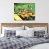 Van Gogh Quay met Mannen die zandschotten lossen Canvas Afdruk (Insitu (Slaapkamer))