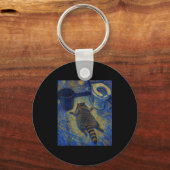 Van Gogh Raccoon Drunk Pes Out In Bathroom Meme  Sleutelhanger (Voorkant)
