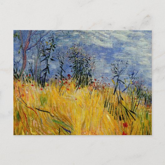 Van Gogh - Rand van een Tarwegebied met Poppies Briefkaart (Voorkant)