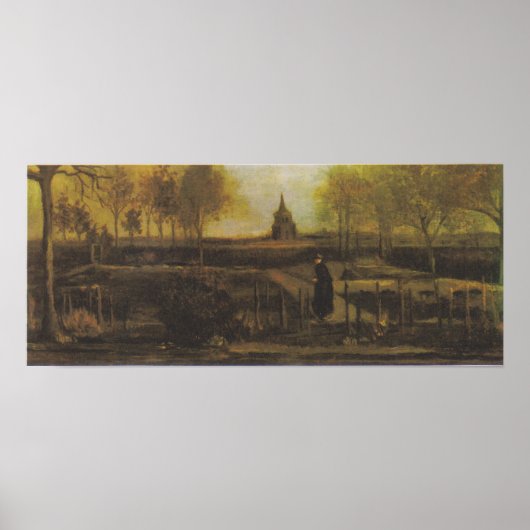 Van Gogh - Rectory garden in Nuenen Poster (Voorkant)