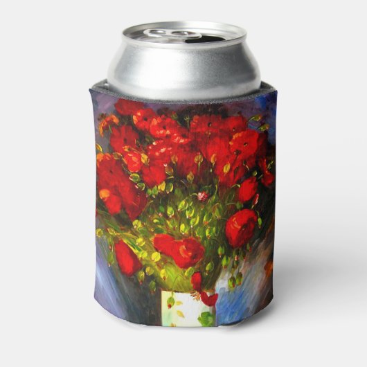 Van Gogh Red Poppies Blikjeskoeler (Blikje Achterkant)