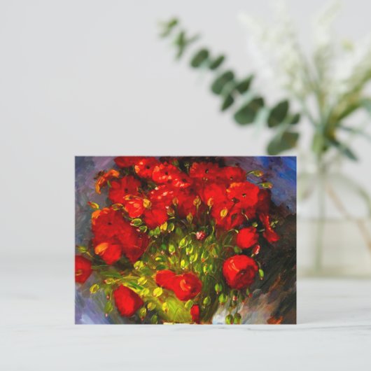 Van Gogh Red Poppies Briefkaart (Staand voorkant)