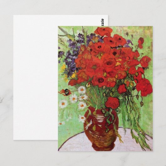 Van Gogh Red Poppies en Daisies Briefkaart (Voorkant / Achterkant)
