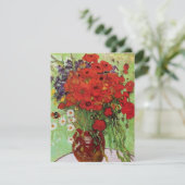 Van Gogh Red Poppies en Daisies Invitations Kaart (Staand voorkant)
