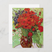 Van Gogh Red Poppies en Daisies Invitations Kaart (Voorkant / Achterkant)